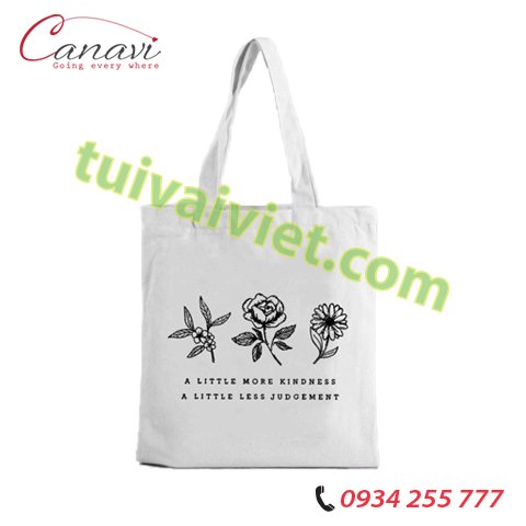 Túi Vải Canvas in logo TVC09 bền đẹp chắc chắn