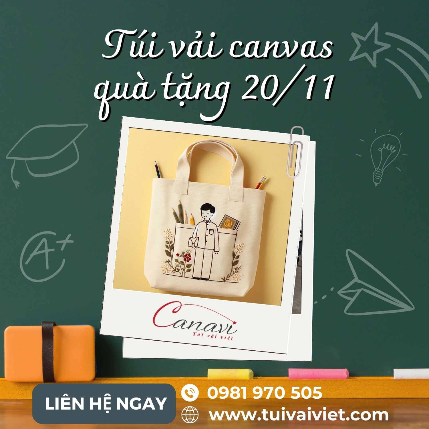 Ý nghĩa của túi vải canvas trong ngày Nhà giáo Việt Nam