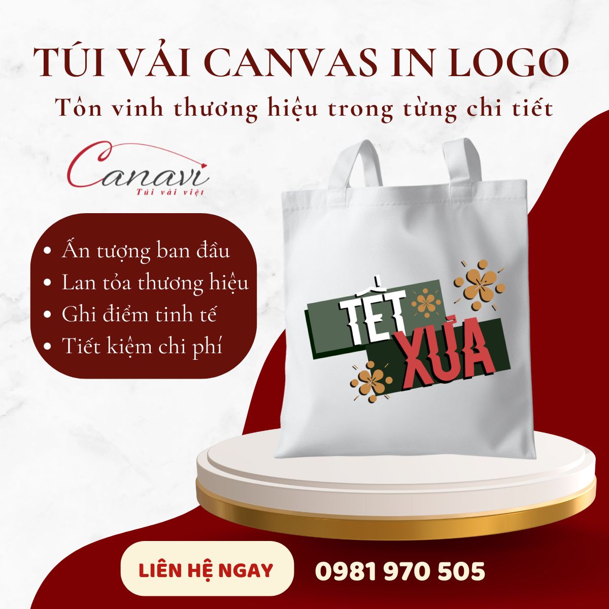 Tại sao túi vải canvas in logo được ưa chuộng trong xây dựng thương hiệu?