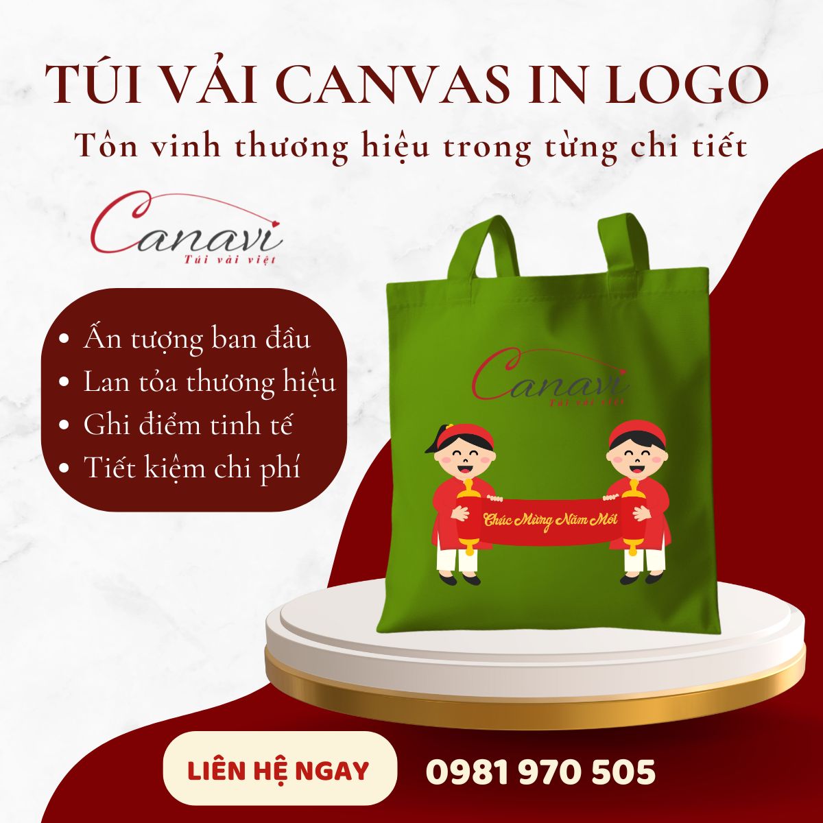 Làm sao để tối ưu hóa hiệu quả của túi vải canvas in logo?