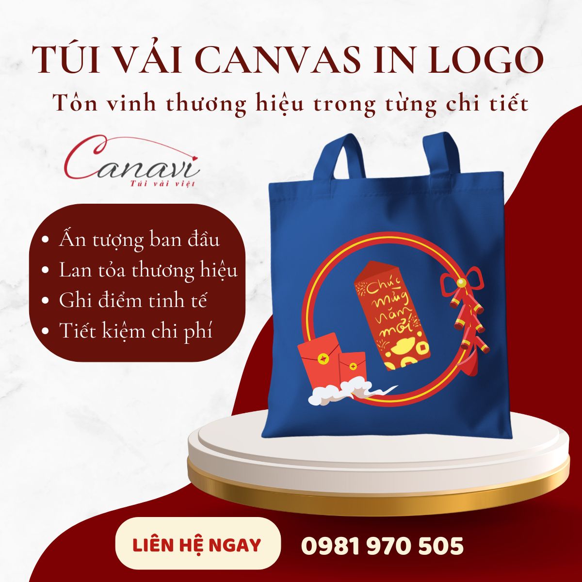Xưởng may túi vải canvas Canavi: Đồng hành cùng doanh nghiệp tôn vinh thương hiệu