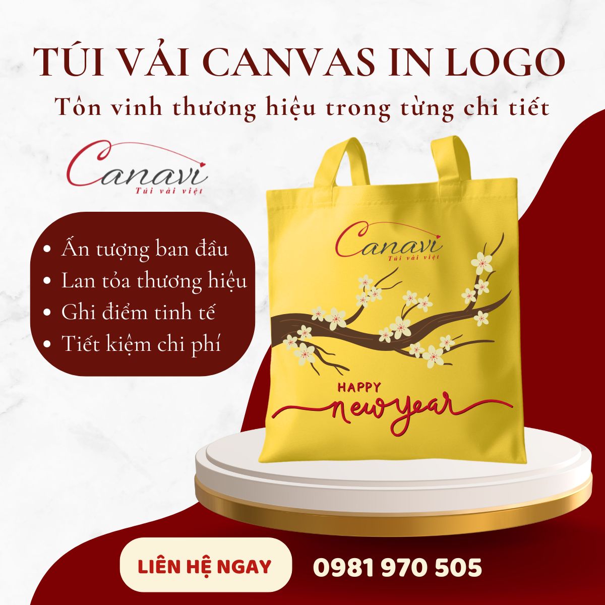 Túi canvas in logo: Tôn vinh thương hiệu trong từng chi tiết