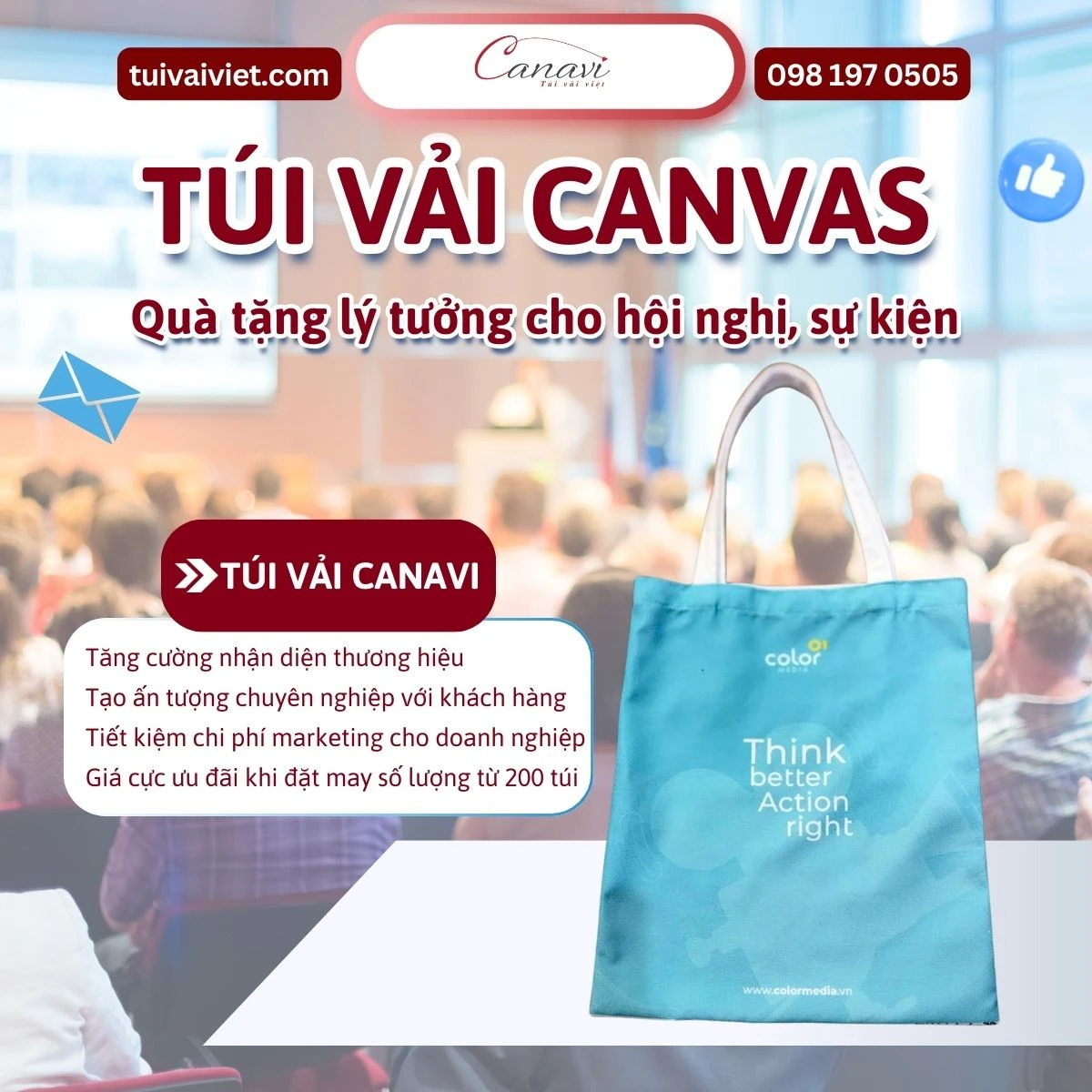 Lợi ích khi sử dụng túi vải canvas làm quà tặng sự kiện