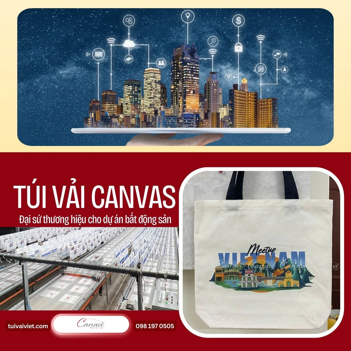 Khi túi vải canvas trở thành "đại sứ thương hiệu" cho dự án bất động sản