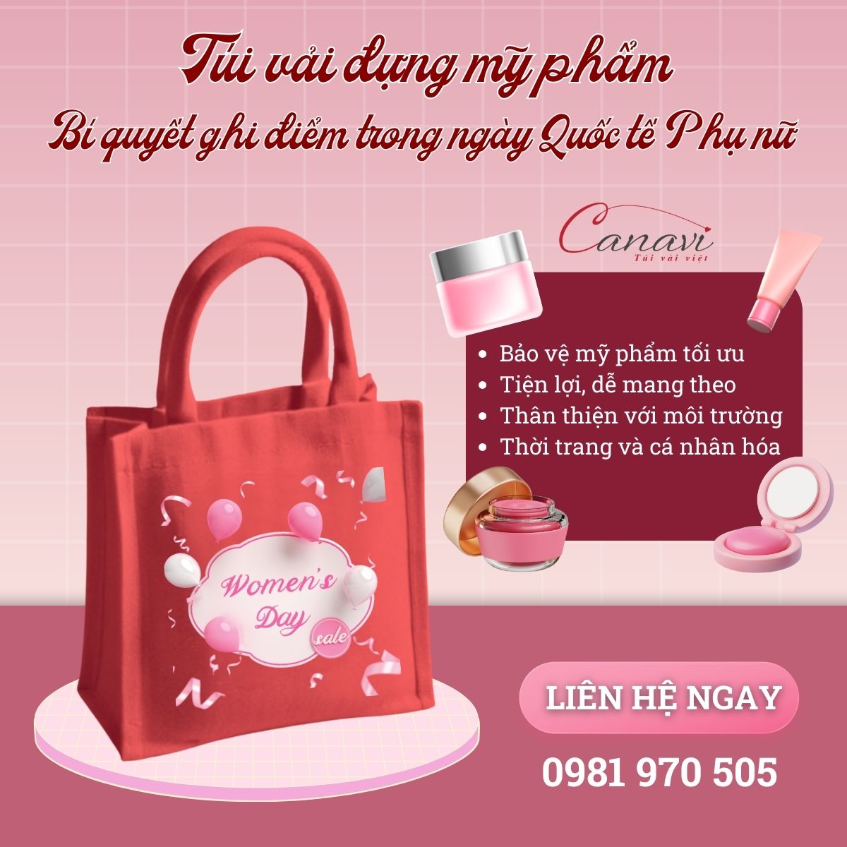 Tại sao túi vải đựng mỹ phẩm là món quà hoàn hảo?