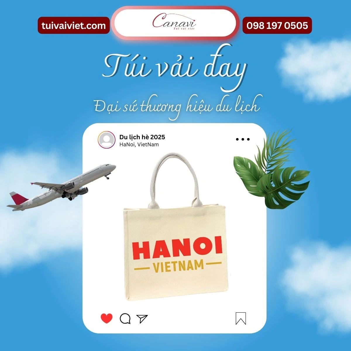 Biến túi vải đay thành đại sứ thương hiệu du lịch