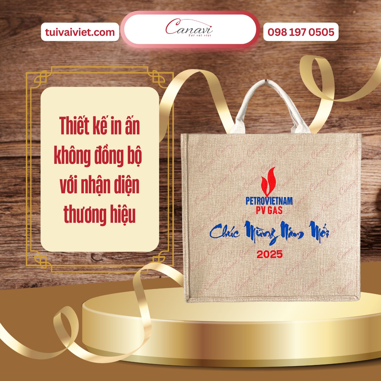 Thiết kế in ấn không đồng bộ với nhận diện thương hiệu