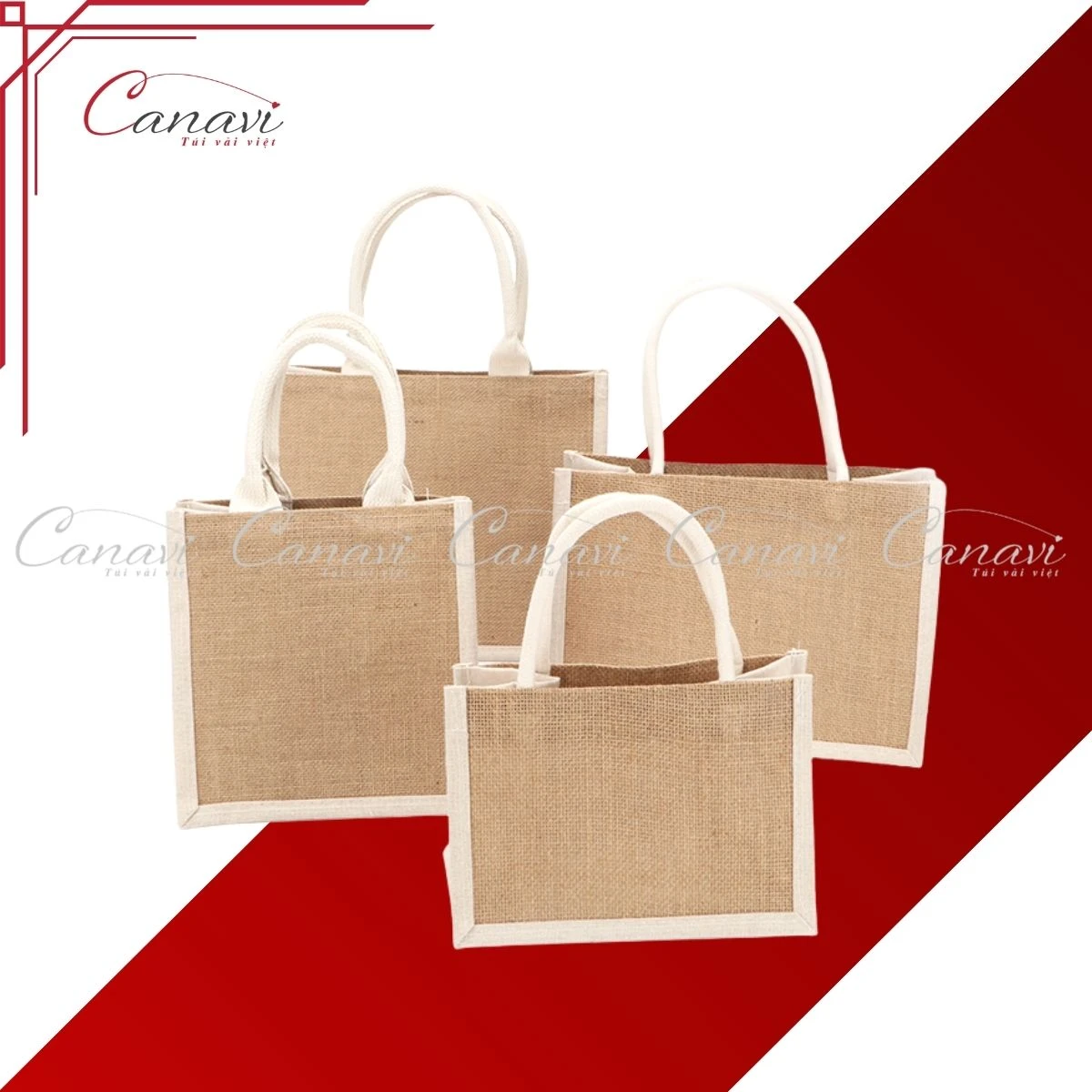 túi vải đay linen tvdd02 in logo theo yêu cầu