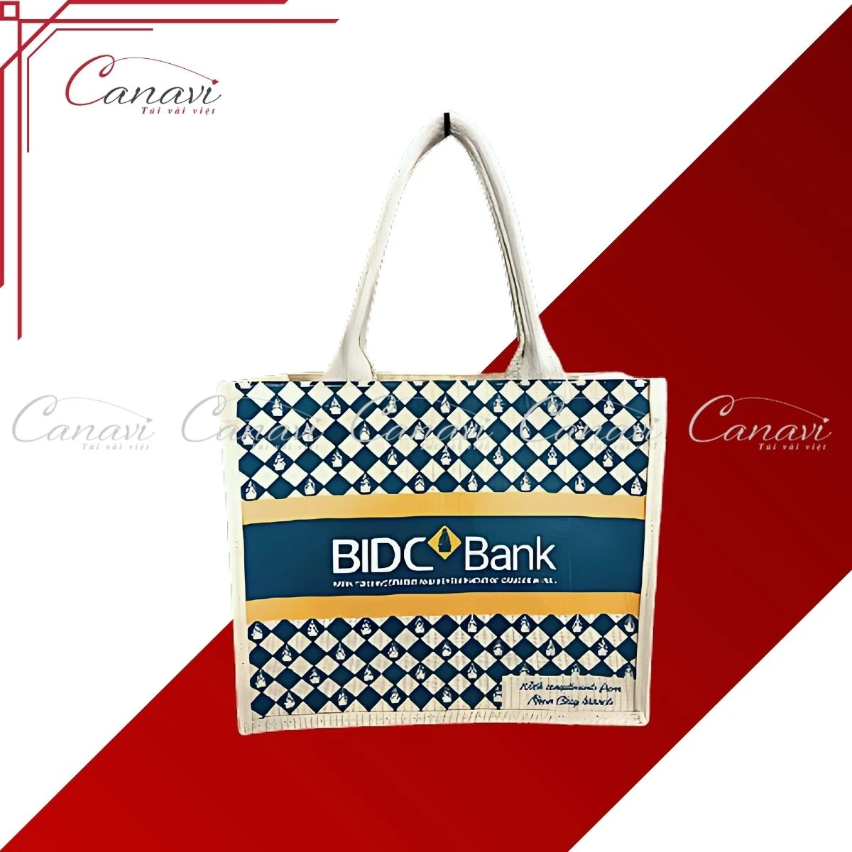 túi vải đay linen ngân hàng BIDC