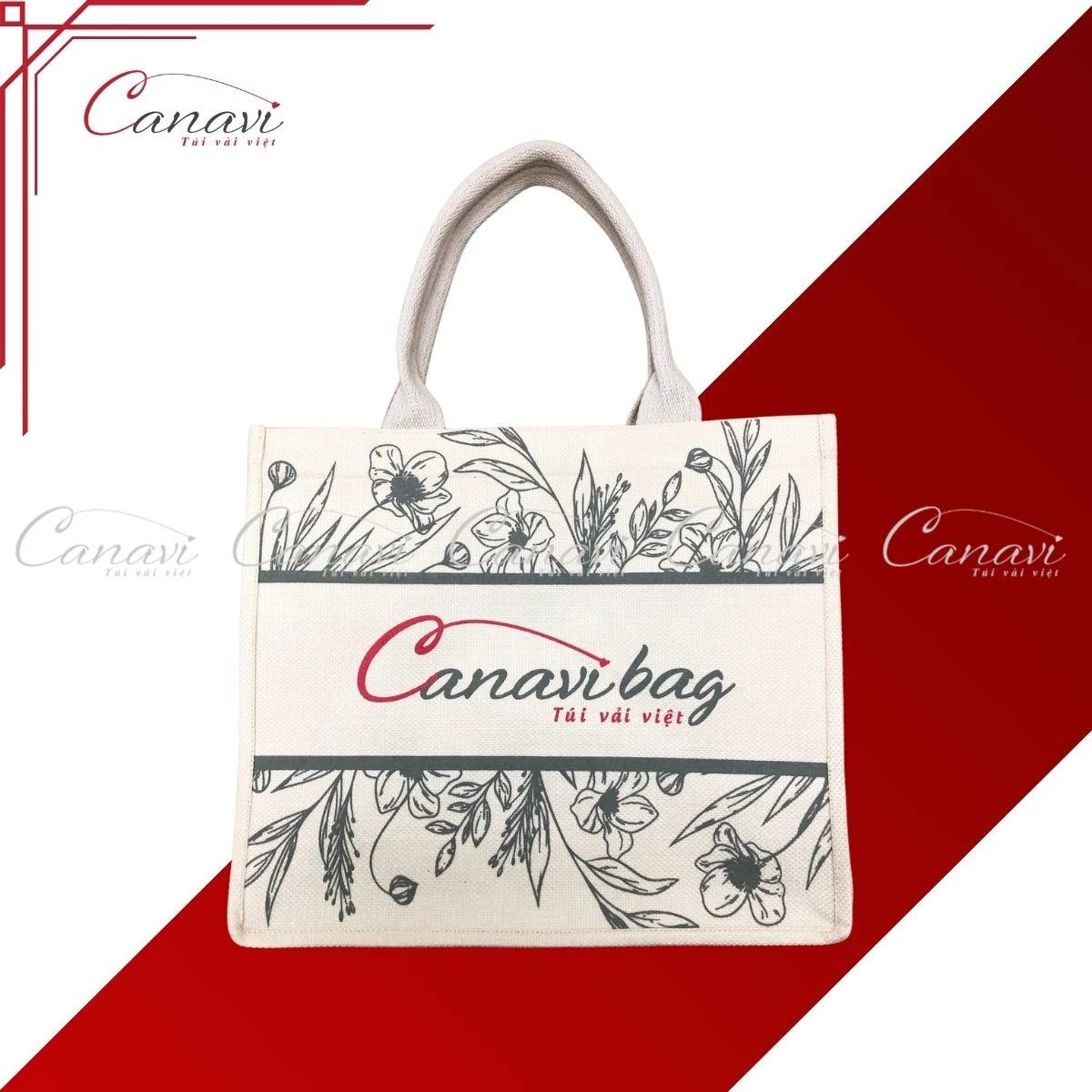 túi vải đay linen tvdn7 canavibag