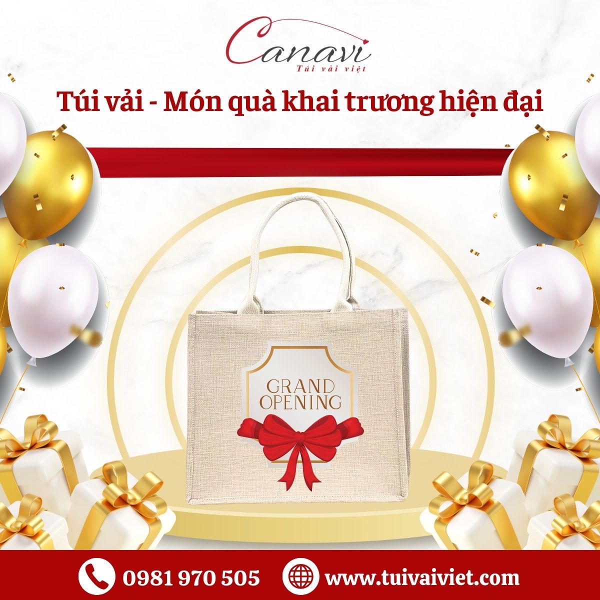 Những điều cần lưu ý khi chọn túi vải làm quà khai trương