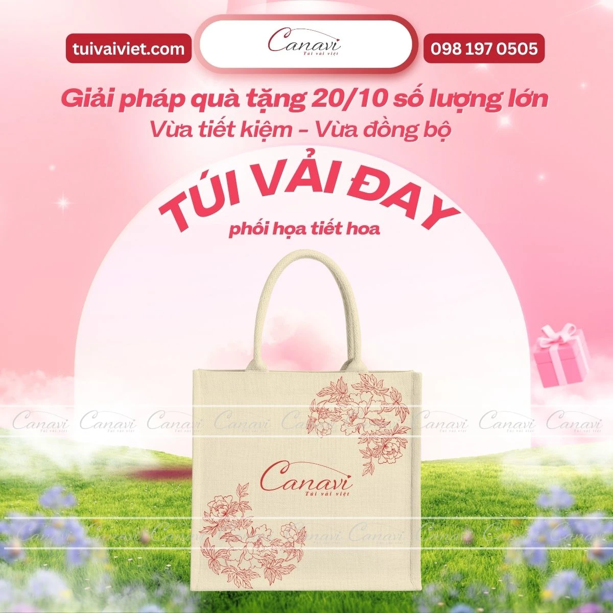 Lợi ích khi doanh nghiệp chọn túi vải đay làm quà tặng 20/10