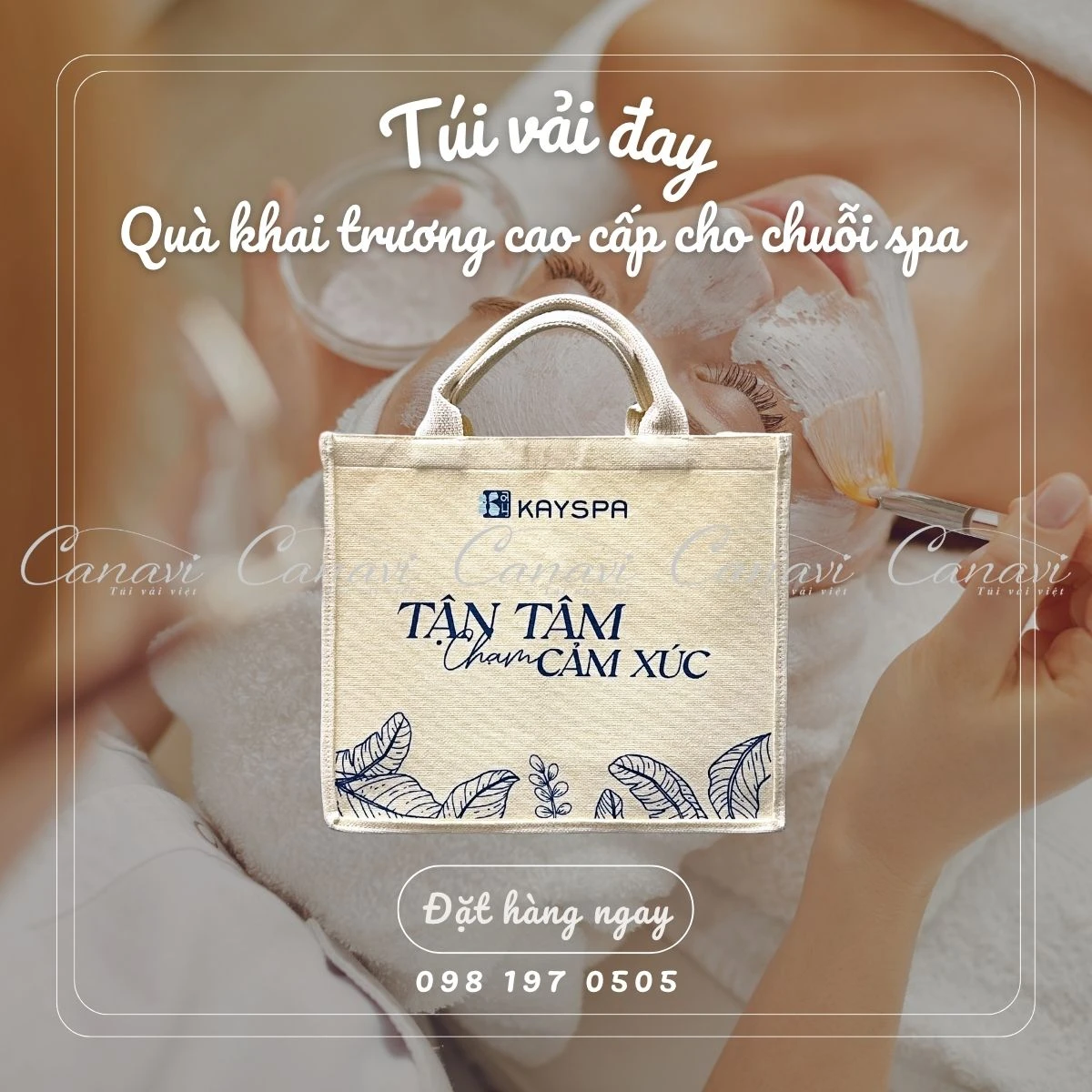 Túi vải đay - Quà khai trương cao cấp cho chuỗi spa
