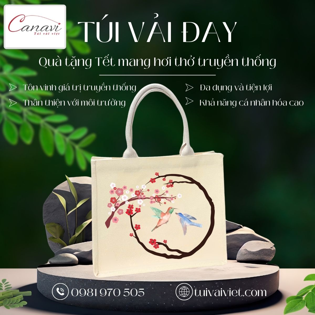 Túi vải đay: Quà tặng Tết mang hơi thở truyền thống