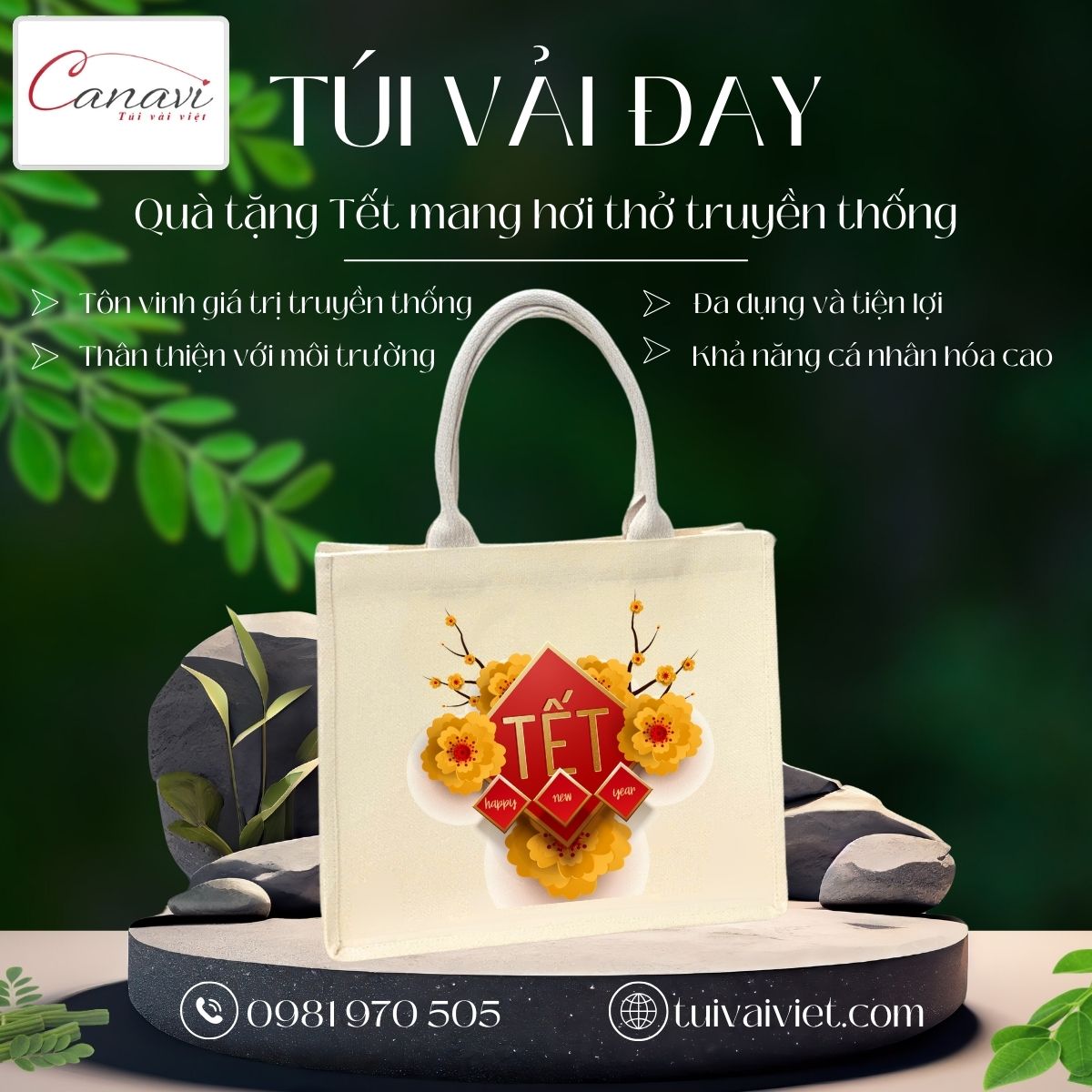 Túi vải đay – Sự kết hợp hoàn hảo giữa truyền thống và hiện đại