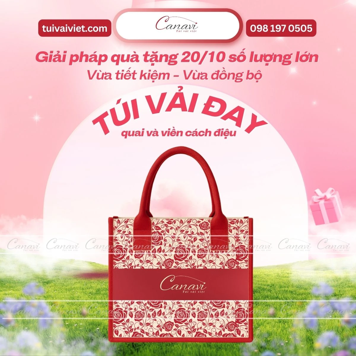 Kinh nghiệm đặt may túi vải đay số lượng lớn dịp 20/10