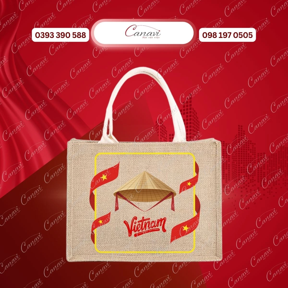 Túi Vải Đay Linen TVD13 - Bản Sắc Việt Trong Từng Đường Kim