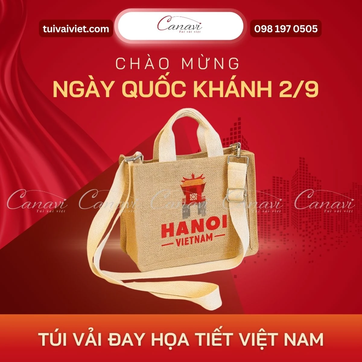 Cửa hàng mỹ phẩm, spa có thể ứng dụng túi vải đay họa tiết Việt Nam như thế nào?