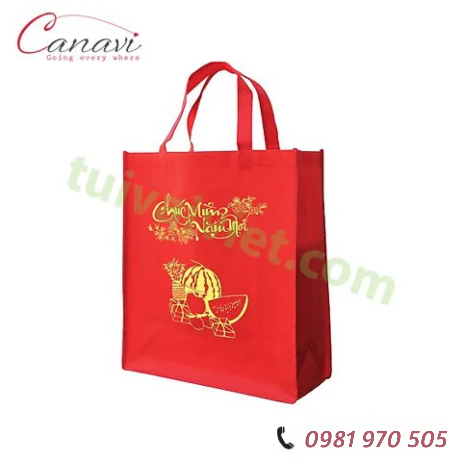 túi vải đựng lịch tết