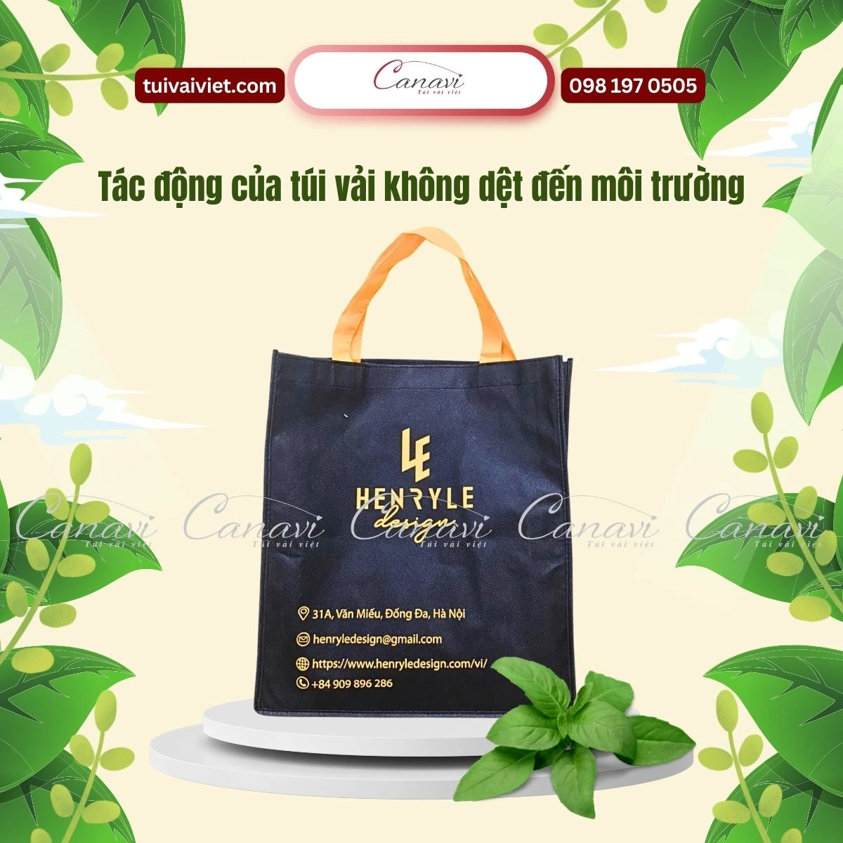 Tác động của túi vải không dệt đến môi trường