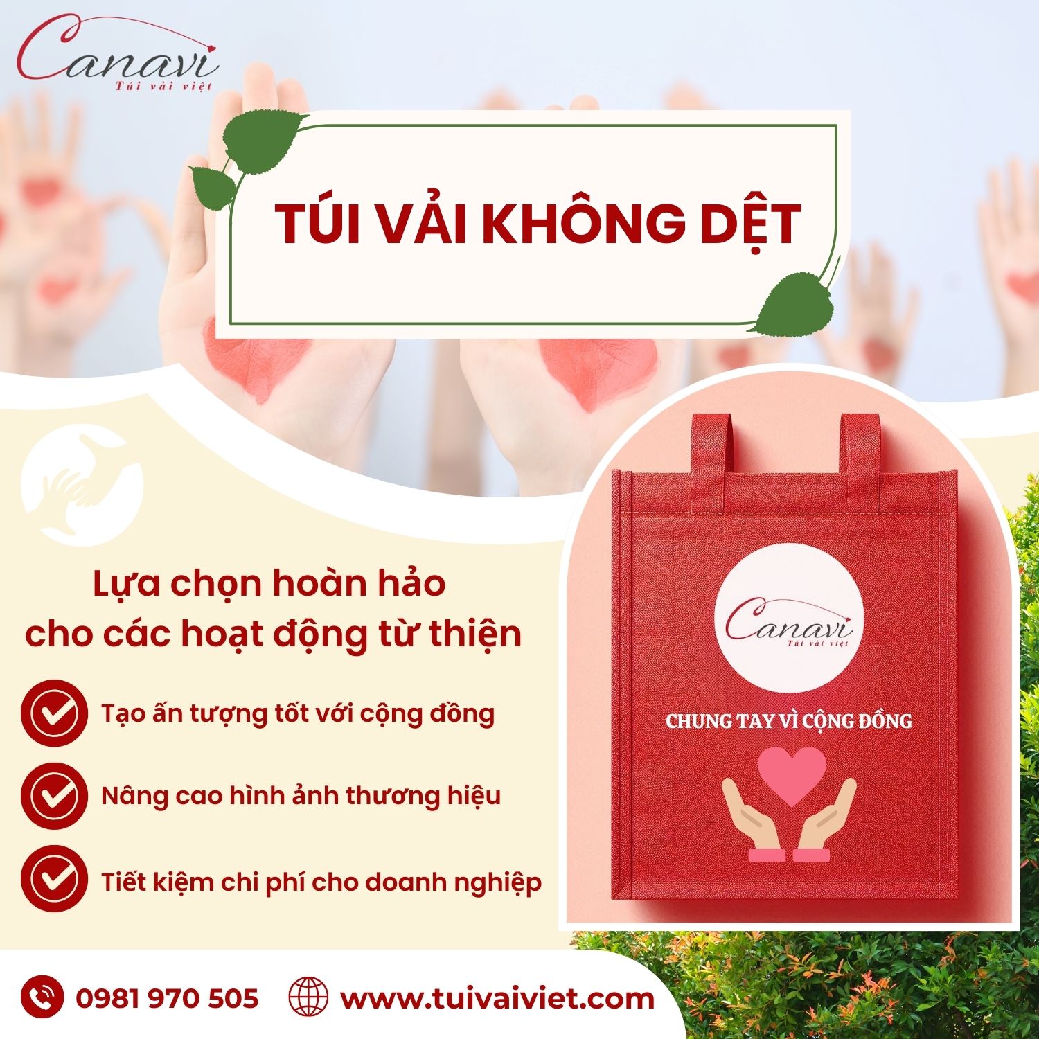 Đặc điểm nổi bật của túi vải không dệt
