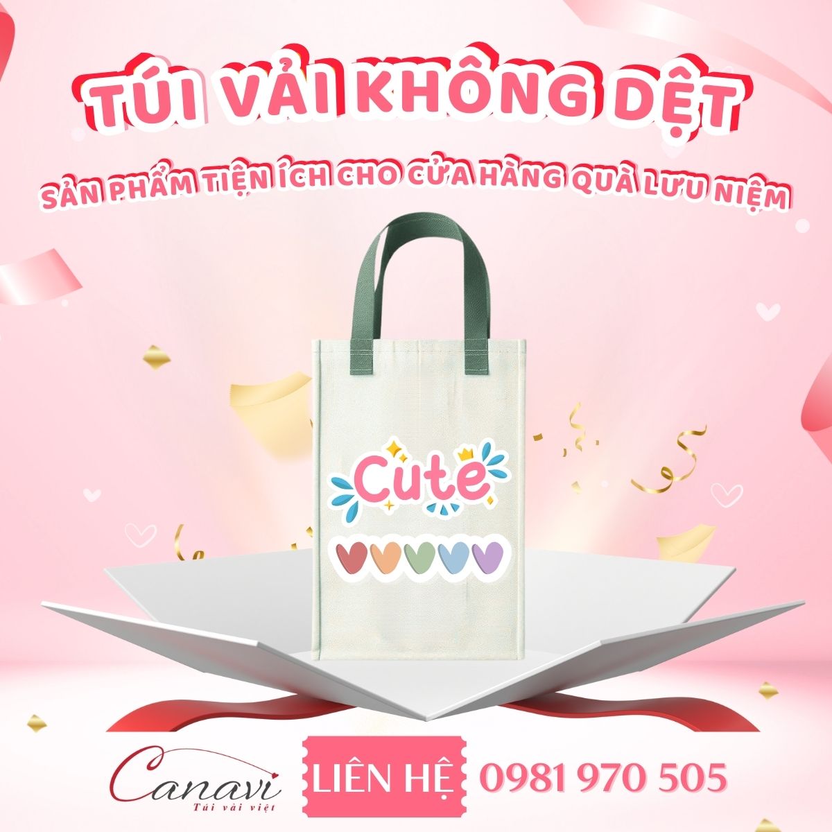 Ý tưởng sử dụng túi vải không dệt cho cửa hàng quà lưu niệm