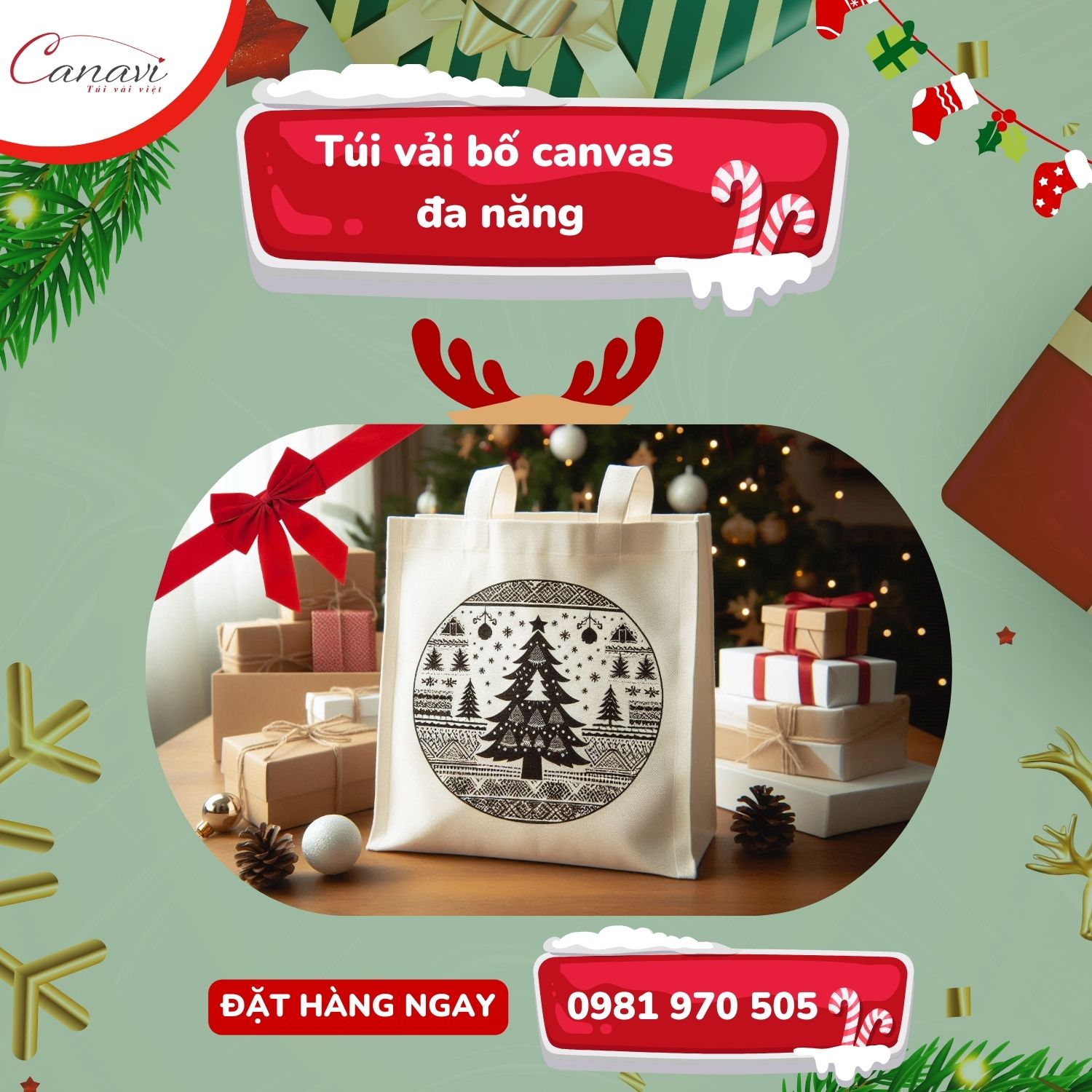 Túi vải bố canvas đa năng