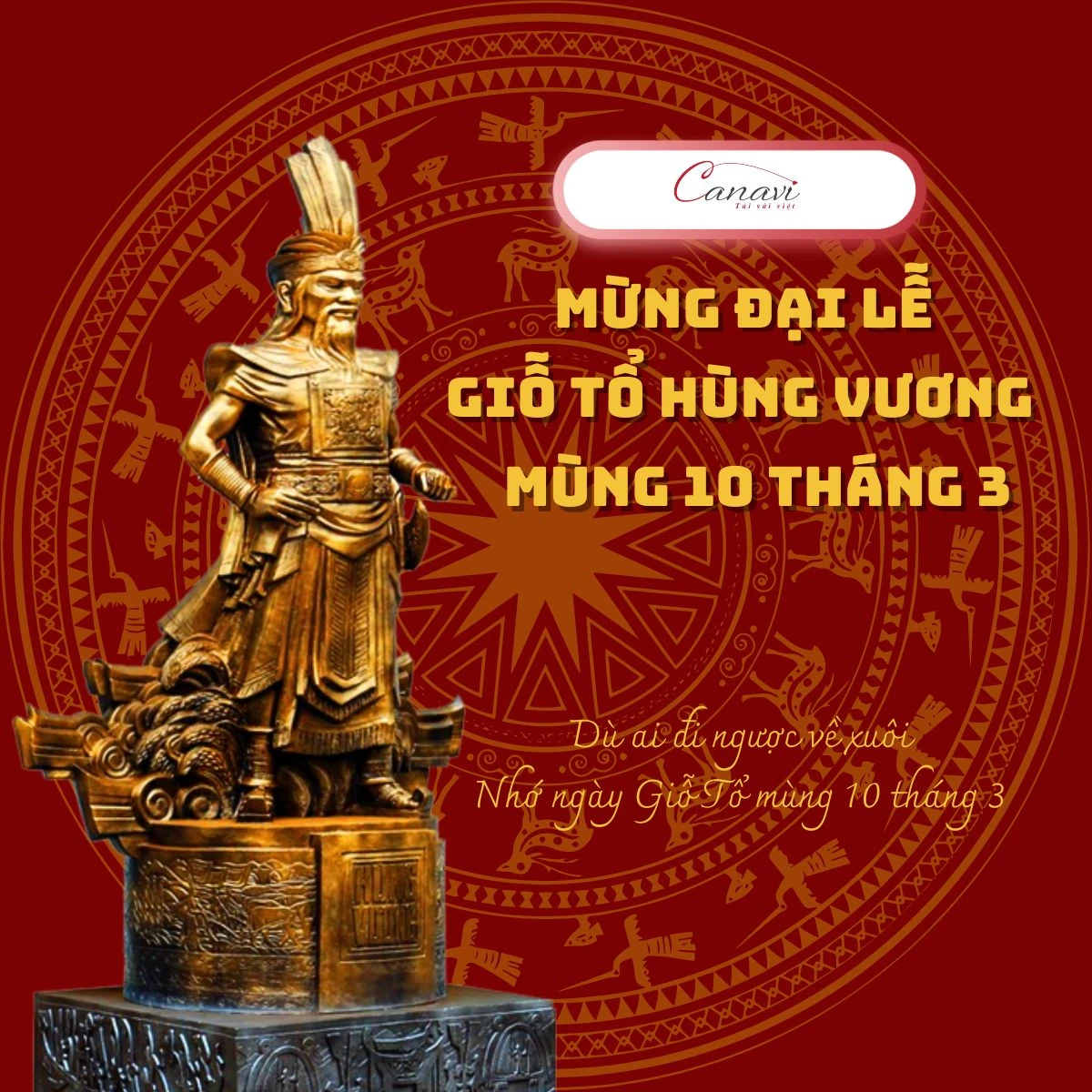 Túi vải Việt Canavi chào mừng đại lễ Giỗ Tổ Hùng Vương mùng 10/3