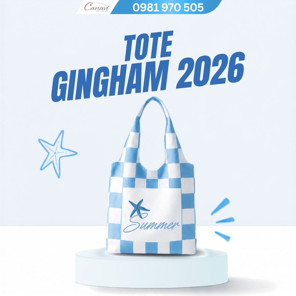 Túi Tote Gingham 2026