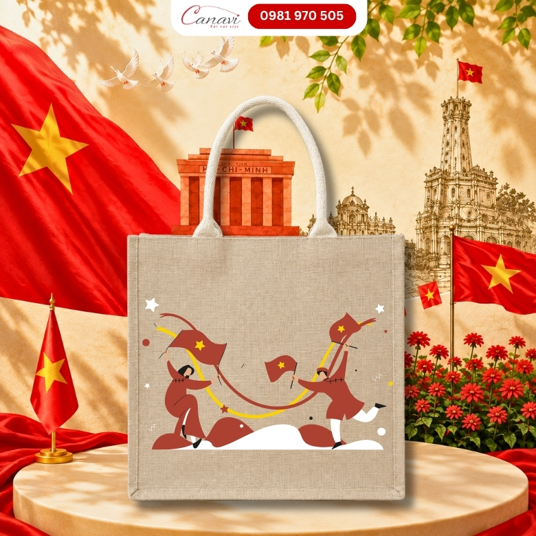 Túi vải đay 2 tháng 9