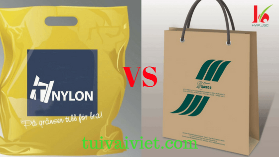 So sánh túi nilon và túi giấy