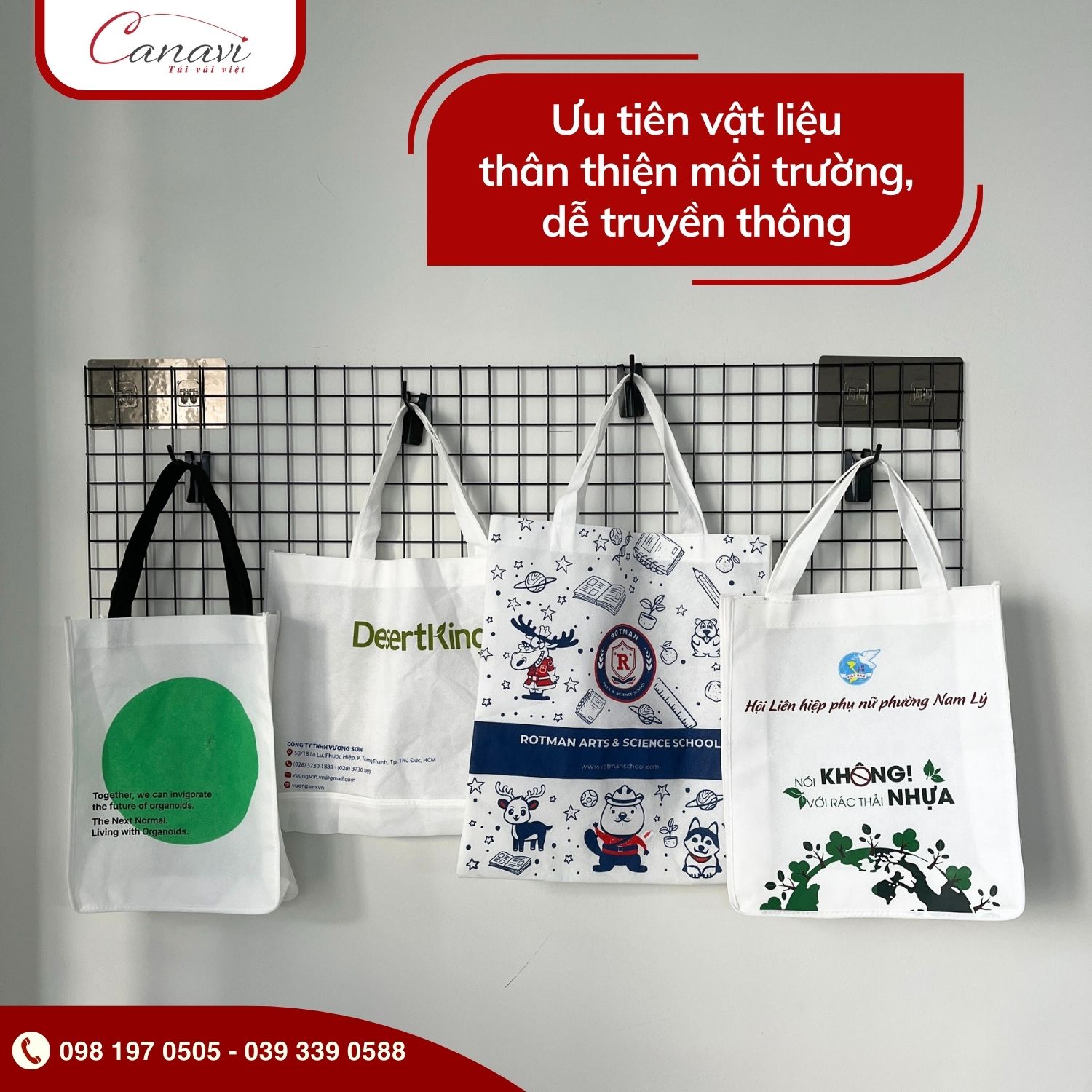 Ưu tiên vật liệu thân thiện môi trường, dễ truyền thông