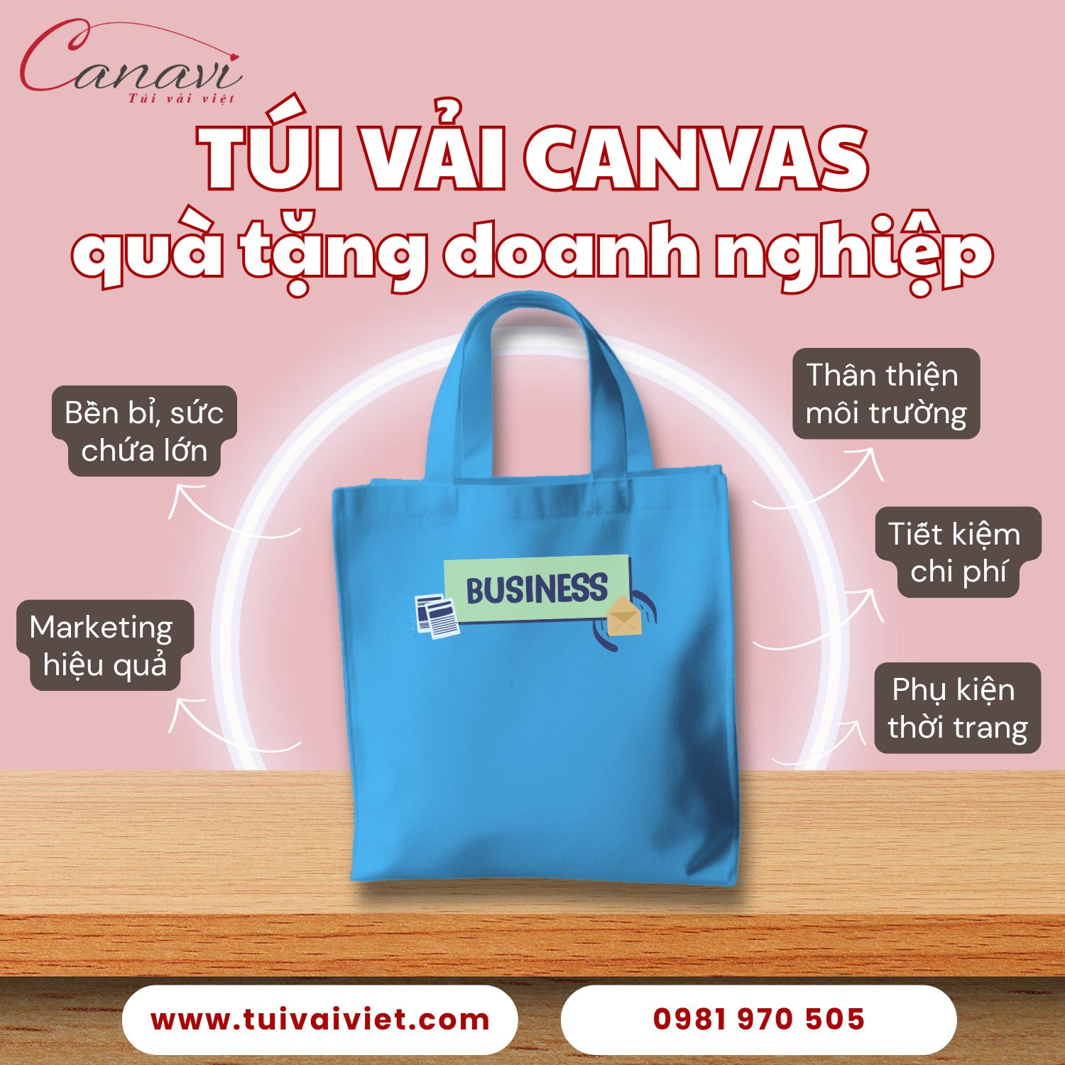 túi vải canvas phương pháp marketing hiệu quả