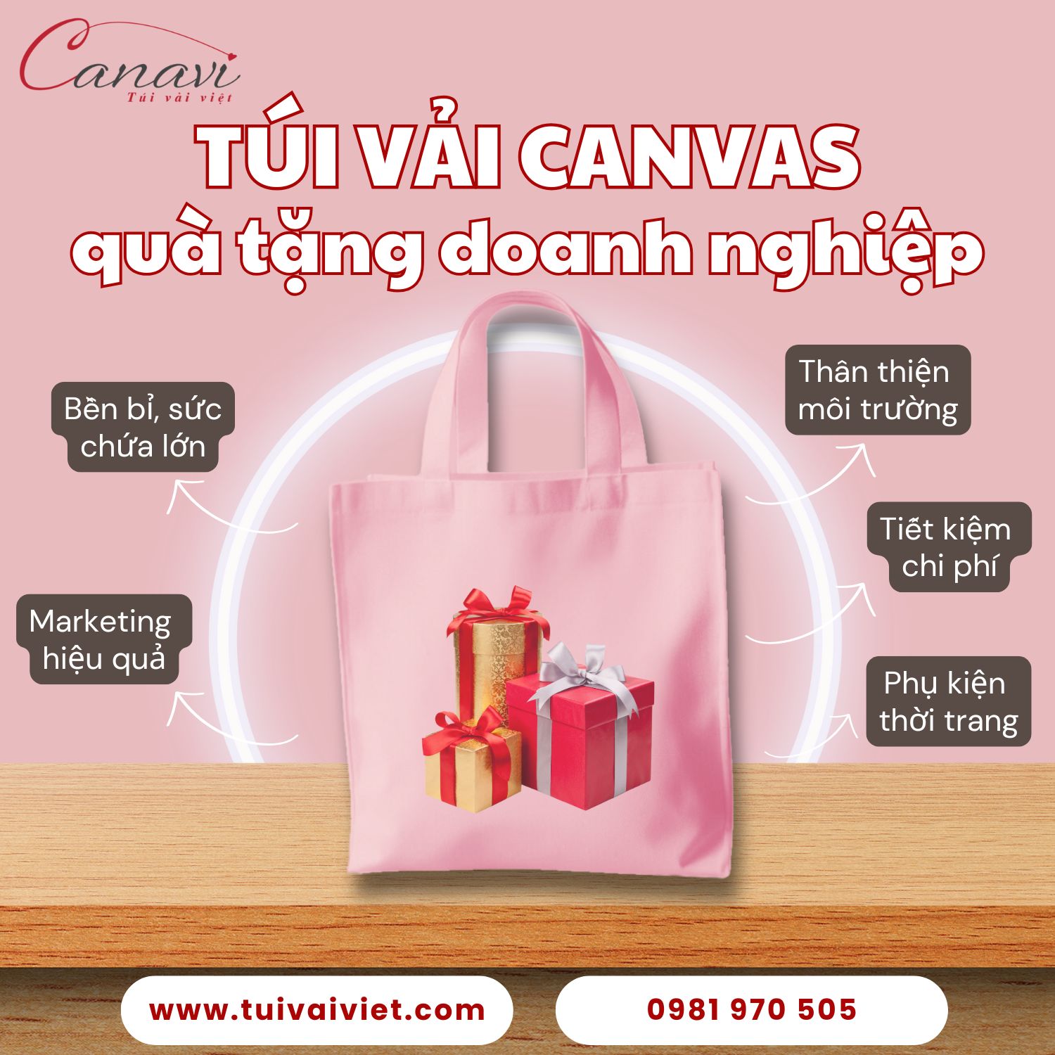 túi vải canvas thân thiện môi trường