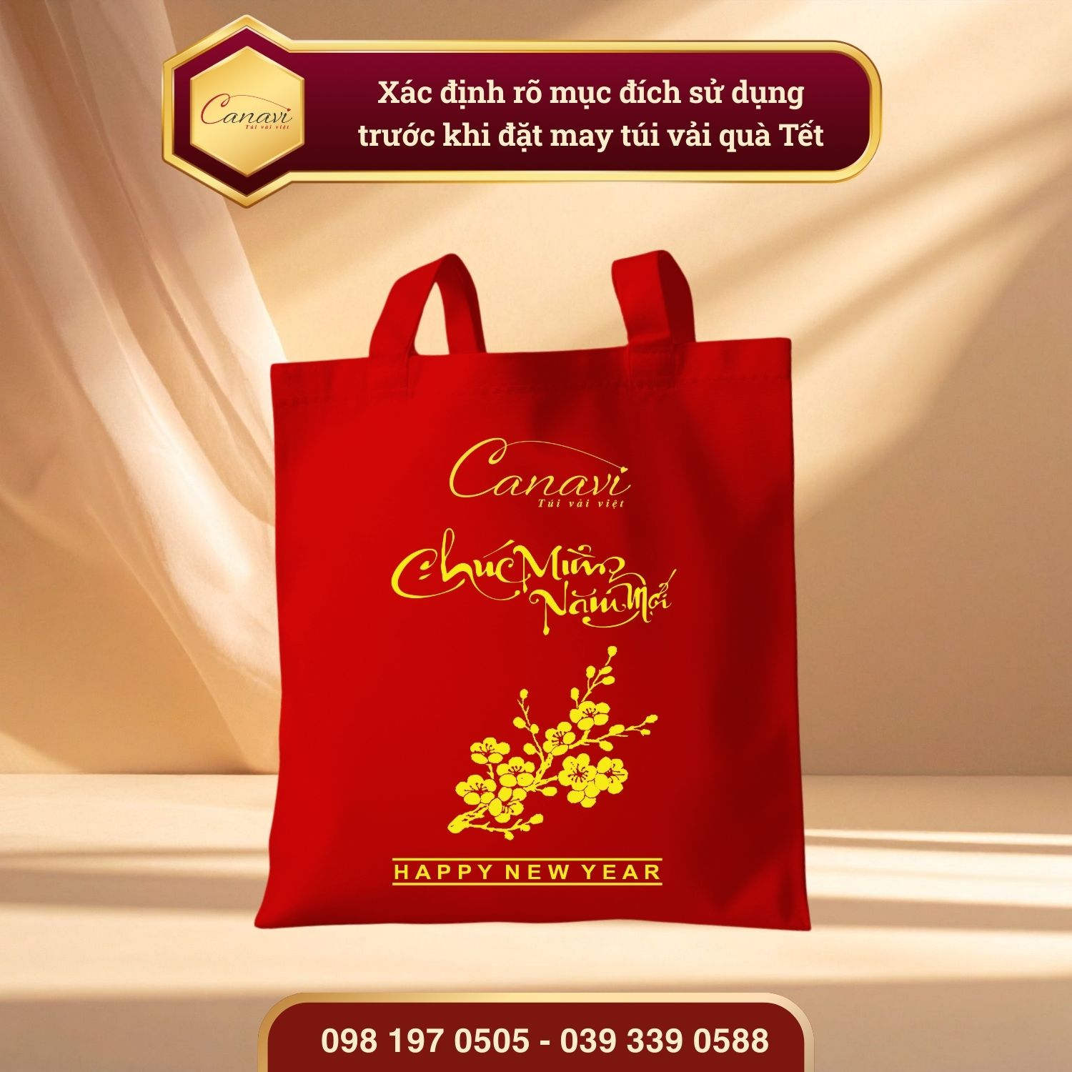 Xác định rõ mục đích sử dụng trước khi đặt may túi vải quà Tết