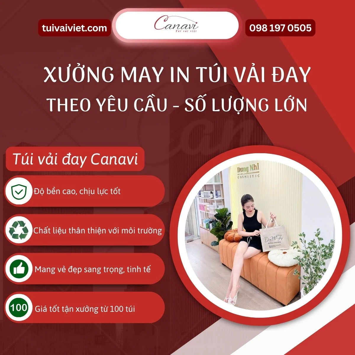 Ứng dụng thực tiễn của túi vải đay trong kinh doanh ngành thời trang mỹ phẩm