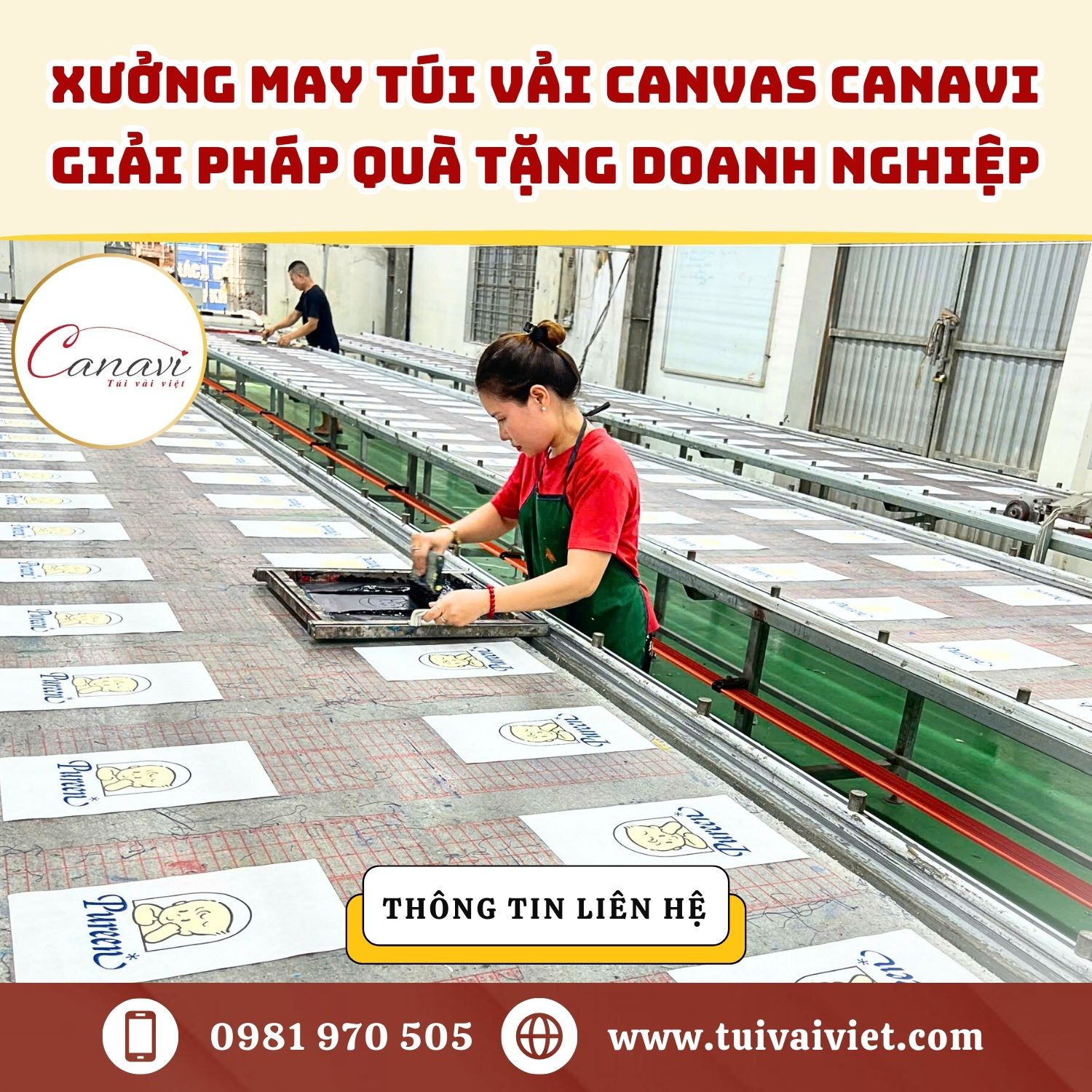 Xưởng may túi vải canvas Canavi chất lượng cao