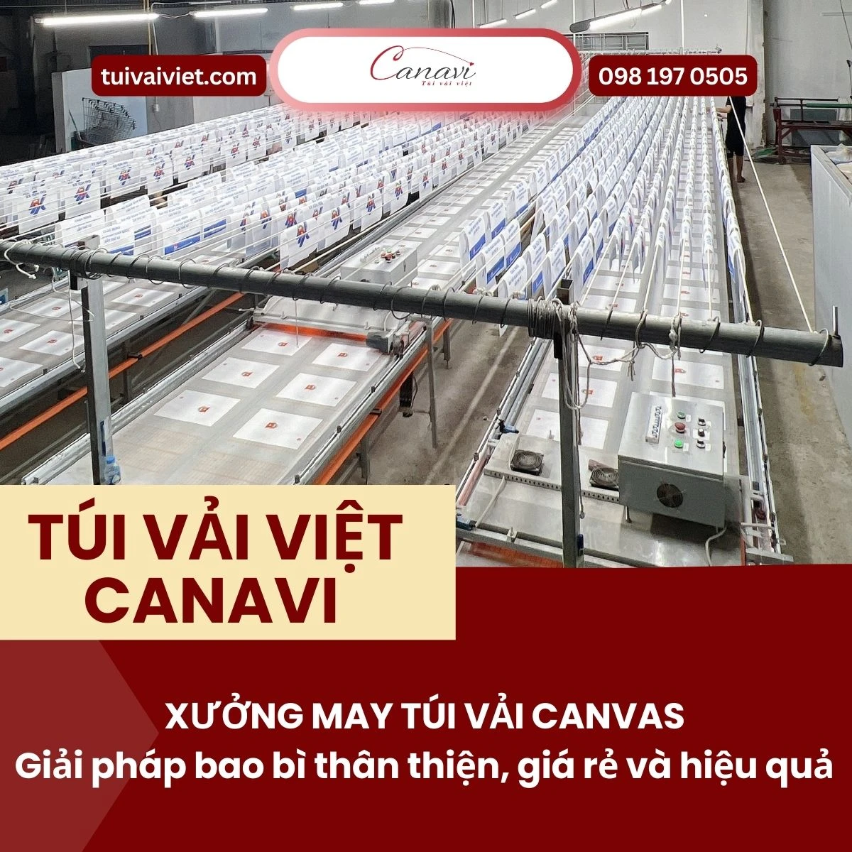 Xưởng may túi vải canvas – Giải pháp bao bì thân thiện, giá rẻ và hiệu quả