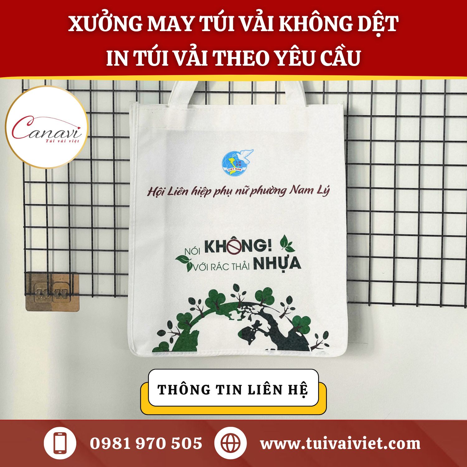 Lý do nên chọn xưởng may túi vải không dệt Canavi