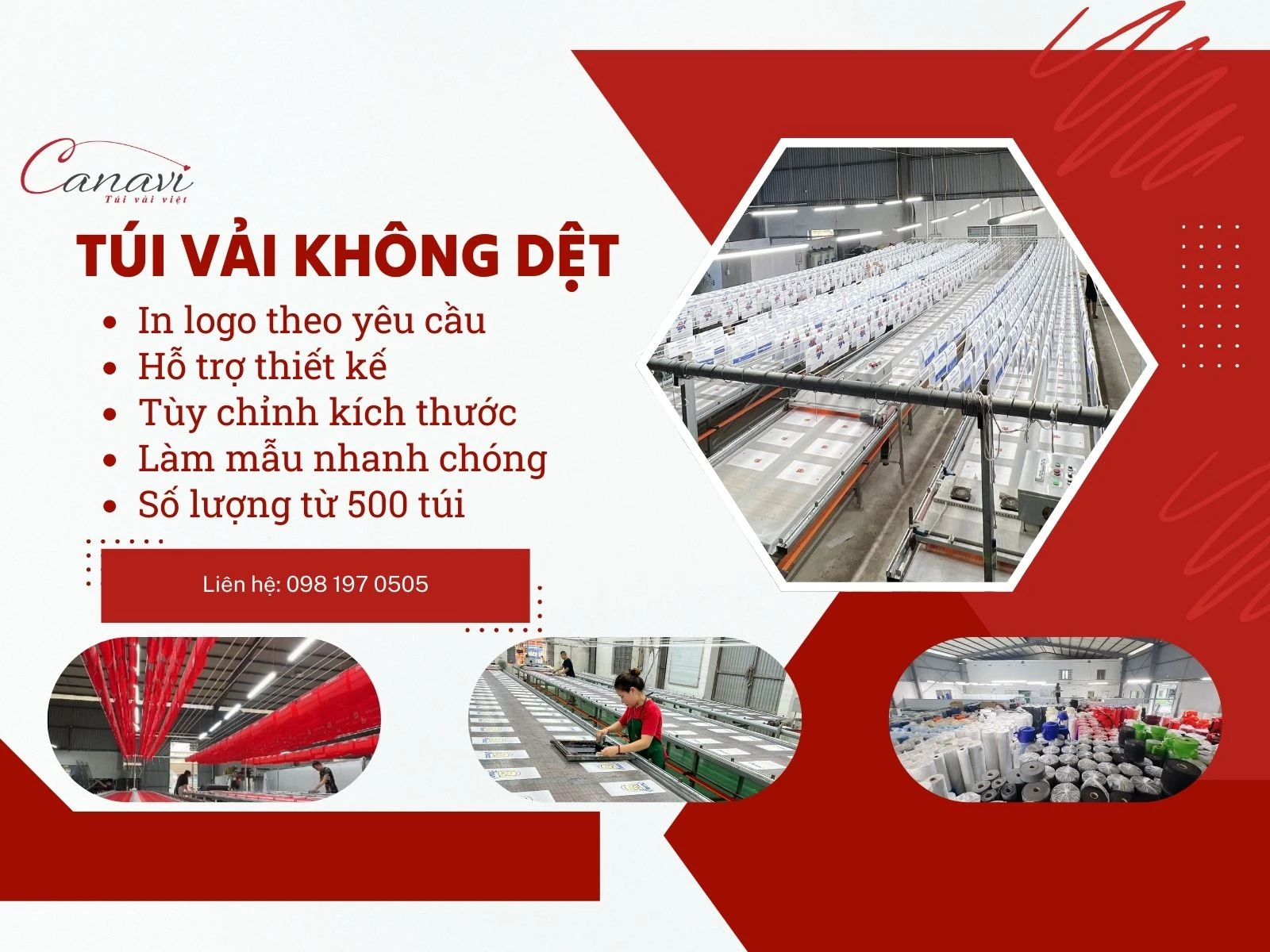 Quy trình sản xuất Túi Vải Không Dệt tại Túi Vải Việt Canavi