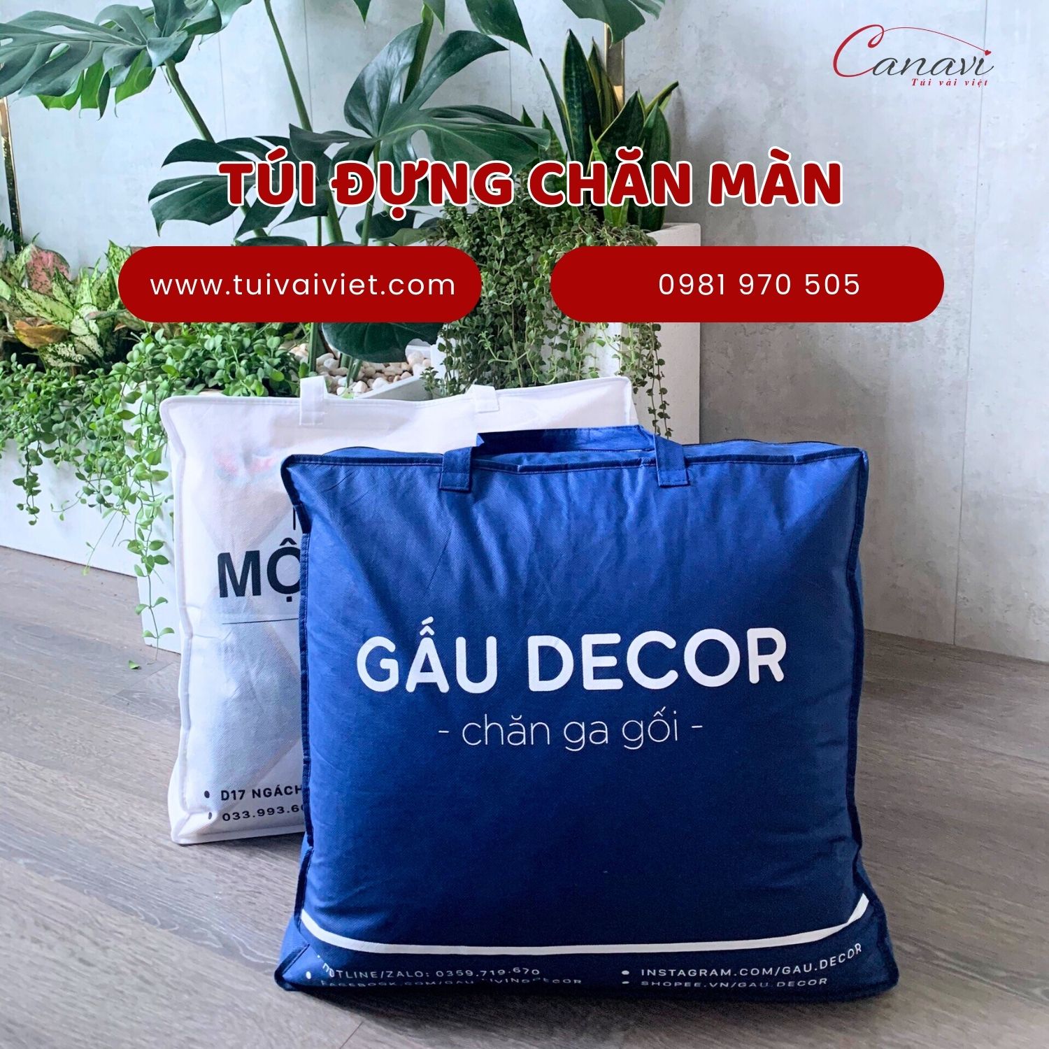 Đặc điểm của túi đựng chăn màn tại Canavi