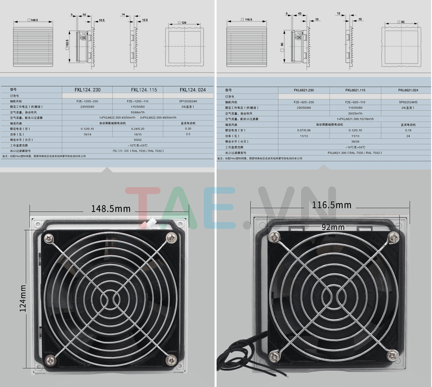 Quạt Hút Thông Gió Tủ Điện 220V