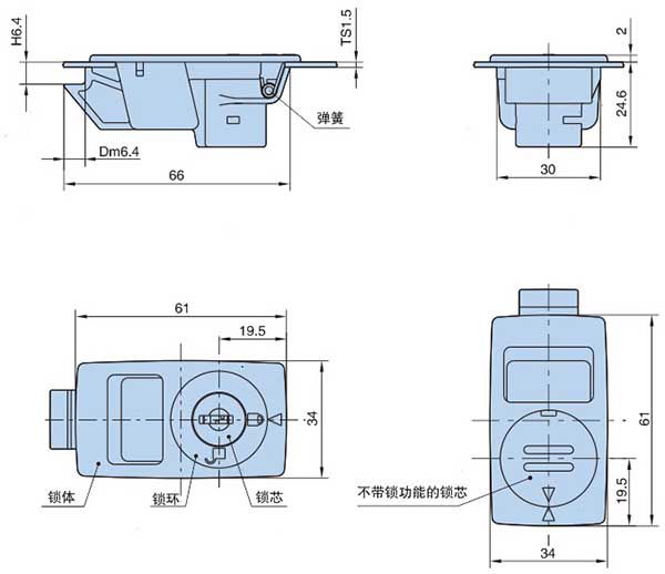 Khóa Tủ Điện Hengzhu MS9008P-1-2