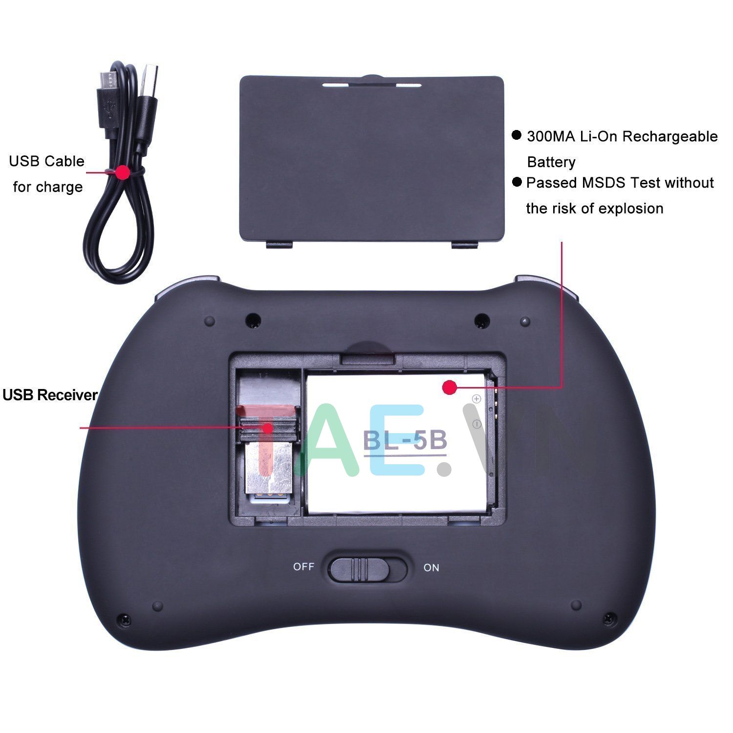 Bàn Phím Mini Không Dây H9 RGB