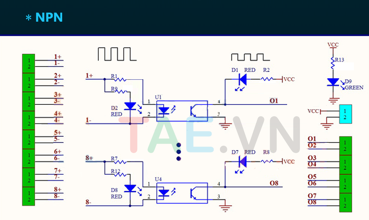 Module Chuyển Đổi Tín Hiệu Điện Áp PLC 8 kênh