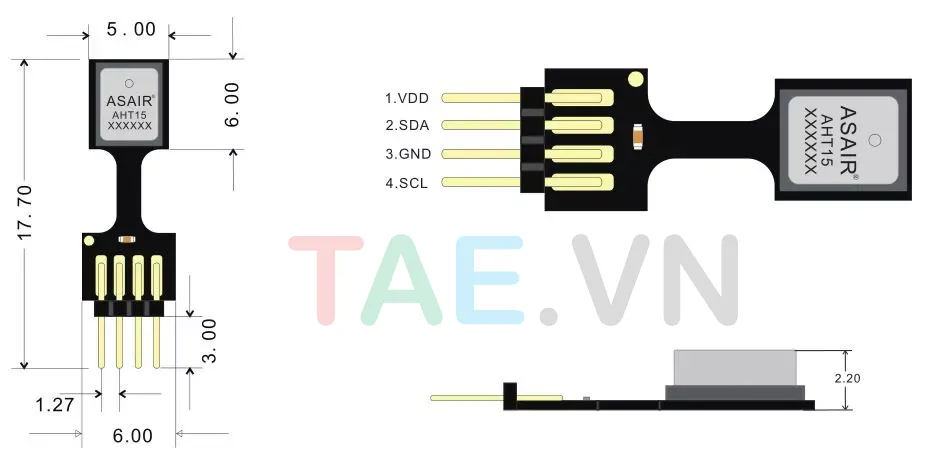 Module Nhiệt Độ Và Độ Ẩm Tích Hợp Làm Mát AHT15