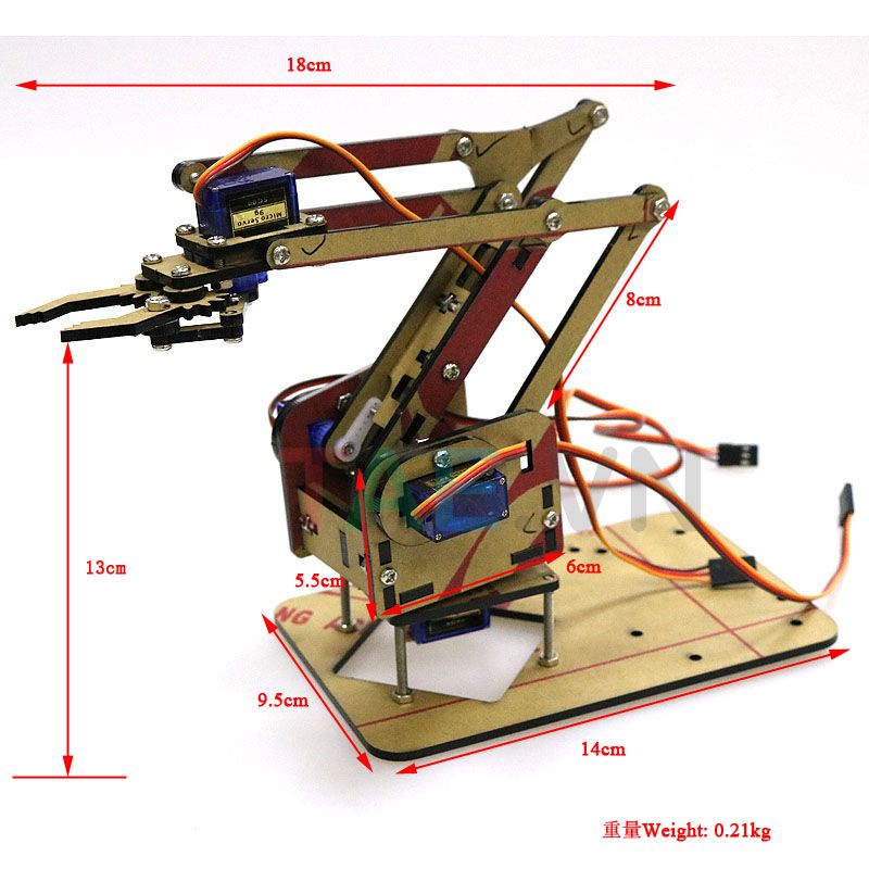 Cánh Tay Robot Mica 4 Bậc DIY