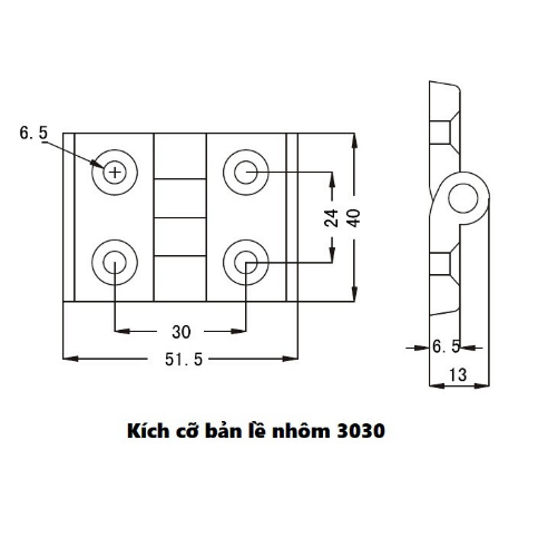 Bản Lề Nhôm Định Hình