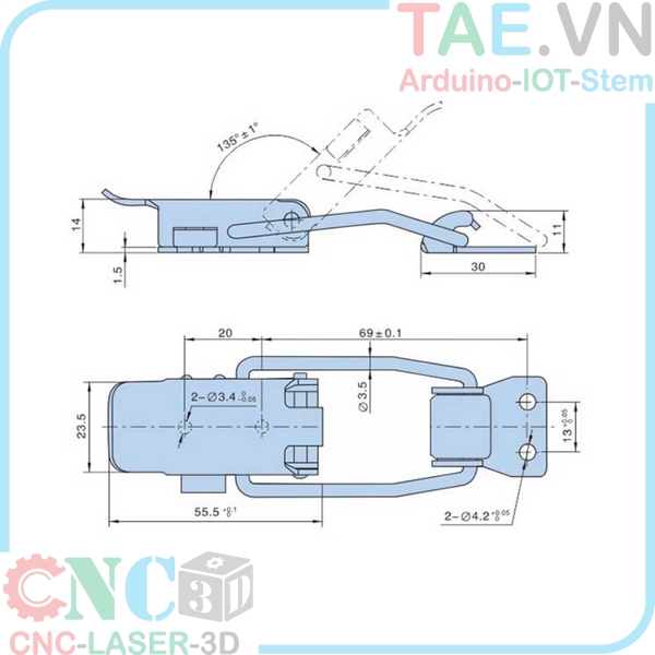 Chốt Khóa Tủ Điện DKS103