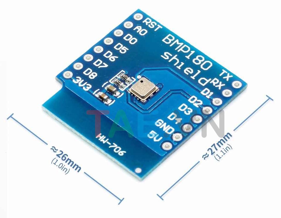 ESP8266 NodeMCU Lua D1 Mini BMP180 Shield